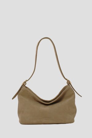 Borsa a spalla LUNA camoscio taupe