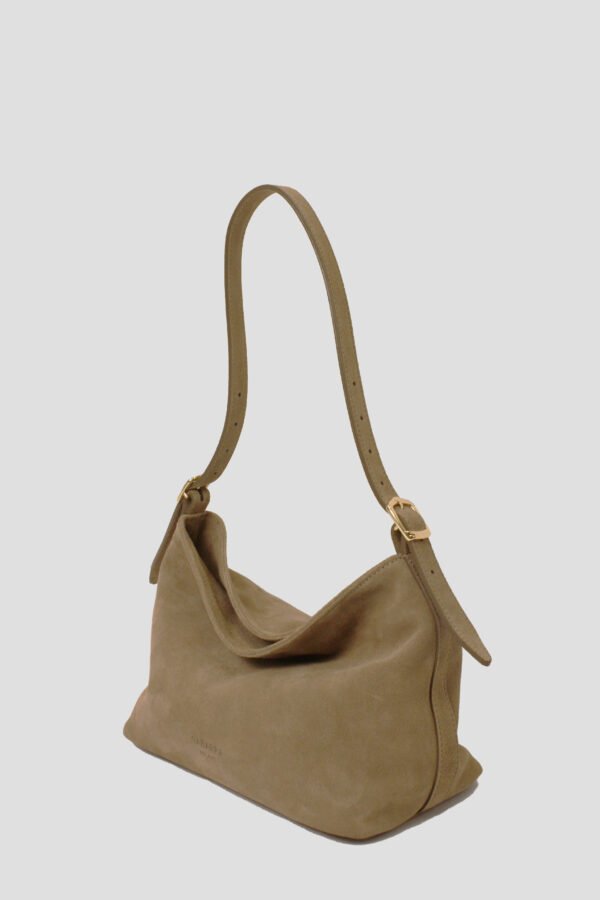 Borsa a spalla LUNA camoscio taupe