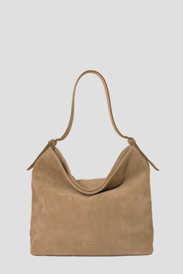 Borsa a spalla MARTA camoscio taupe