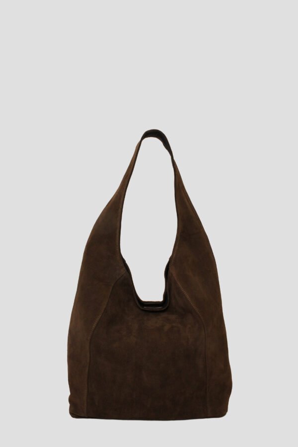 eva7 Borsa a spalla EVA camoscio testamoro